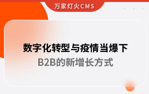 數(shù)字化轉(zhuǎn)型與疫情當(dāng)爆下，B2B的新增長方式｜萬家推云平臺